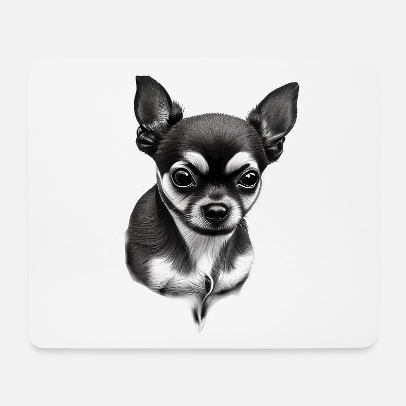 cute chihuahua - Mouse Pad (horizontal) - white