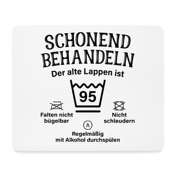 95. Geburtstag Schonend Behandeln Alte Lappen 95 - Mousepad (Querformat) - Weiß - Vorne