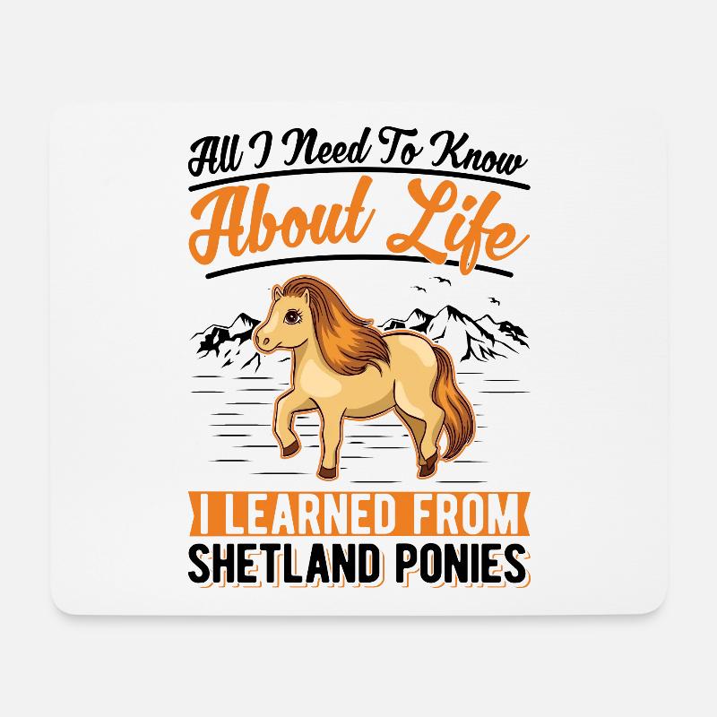 Shetlandpony Shetland-Pony Shetty - Mousepad (Querformat) - Weiß