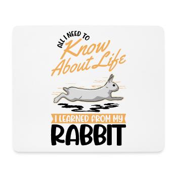 Lapin Cadeau Lapin Lapin Lapin - Tapis de souris (format paysage) - blanc - Devant