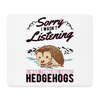 Hedgehog Gift Spiny Hedgehog - Mouse Pad (horizontal) - white - Front