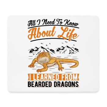 Bearded dragon Gift Pogona - Mouse Pad (horizontal) - white - Front
