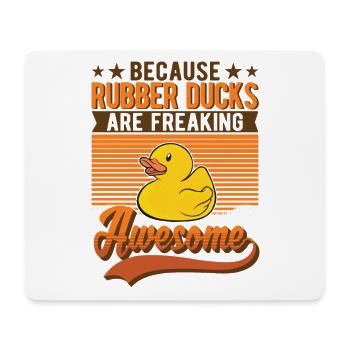 Gummiente Geschenk Quietscheente Badeente - Mousepad (Querformat) - Weiß - Vorne