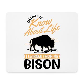 American buffalo bison water buffalo - Mouse Pad (horizontal) - white - Front