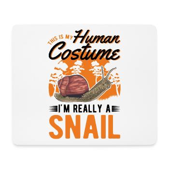 Schnecke Costume Humain Escargot Halloween - Tapis de souris (format paysage) - blanc - Devant