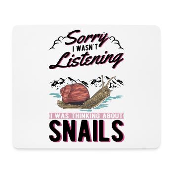 Schnecke Geschenk Weinbergschnecke - Mousepad (Querformat) - Weiß - Vorne