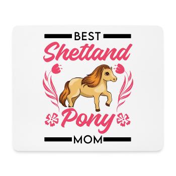 Meilleure maman poney Shetland - Tapis de souris (format paysage) - blanc - Devant