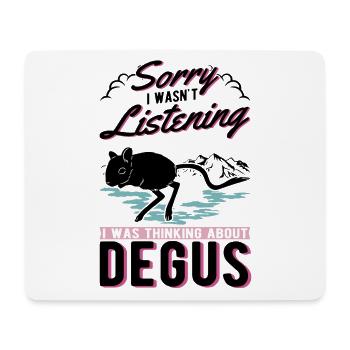 Degu Geschenk Strauchratte Walddegu - Mousepad (Querformat) - Weiß - Vorne