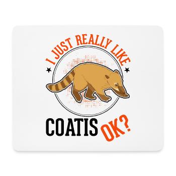 J’aime juste les coatis - Tapis de souris (format paysage) - blanc - Devant