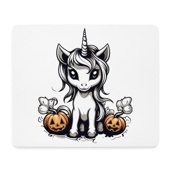 Halloween Einhorn Design - Mousepad (Querformat) - Weiß - Vorne