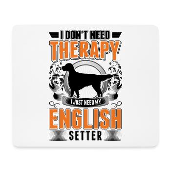 Setter Anglais Thérapie Setter Anglais - Tapis de souris (format paysage) - blanc - Devant