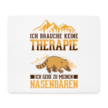 Coati Therapy Coati Proboscis Bear - Mouse Pad (horizontal) - white - Front