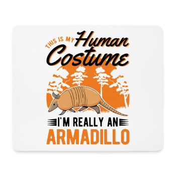 Armadillo Costume Humain Gürteltier - Tapis de souris (format paysage) - blanc - Devant