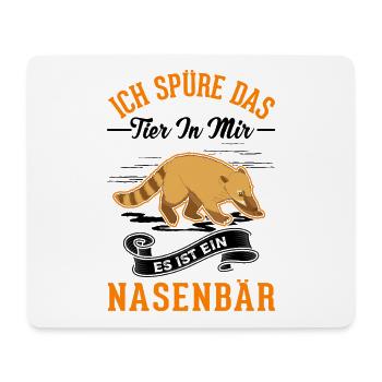 Nasenbär Coati Rüsselbär - Mousepad (Querformat) - Weiß - Vorne