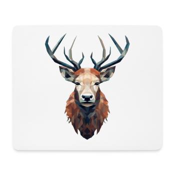 Cerf - élégant, moderne, abstrait - art du cerf - Tapis de souris (format paysage) - blanc - Devant
