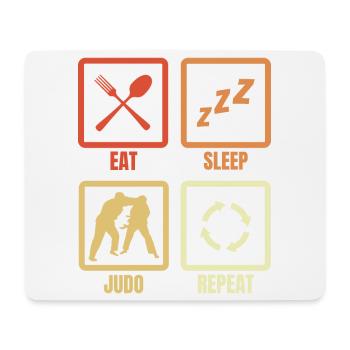 Eat Sleep Judo Repeat - Mouse Pad (horizontal) - white - Front