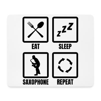 Saxophonists Schedule - Mouse Pad (horizontal) - white - Front