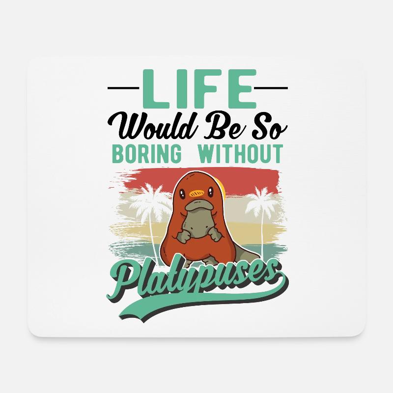 Schnabeltier Geschenk Platypus - Mousepad (Querformat) - Weiß