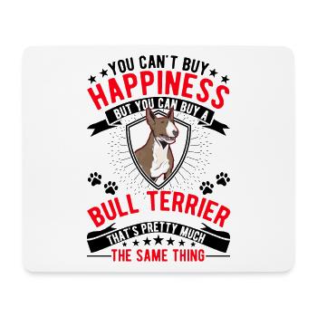 Bullterrier Glücklich Miniature Bull Terrier - Mousepad (Querformat) - Weiß - Vorne