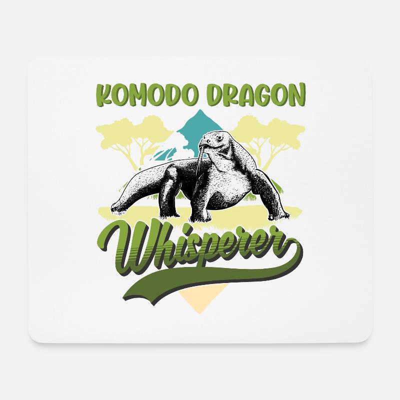 Komodowaran Flüsterer Komodo Dragon Whisperer - Mousepad (Querformat) - Weiß