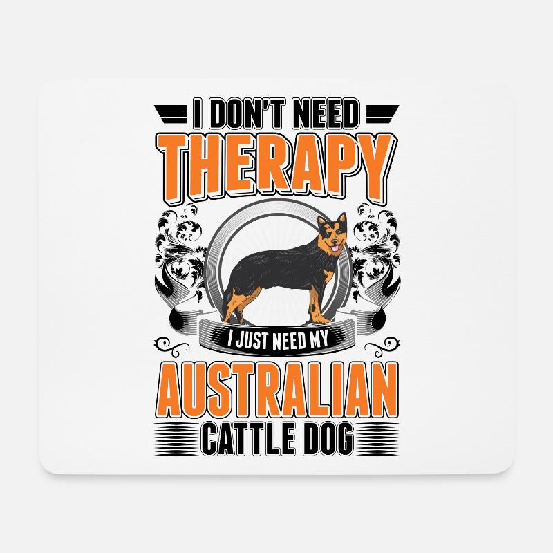 Australian Cattle Dog Therapie - Mousepad (Querformat) - Weiß