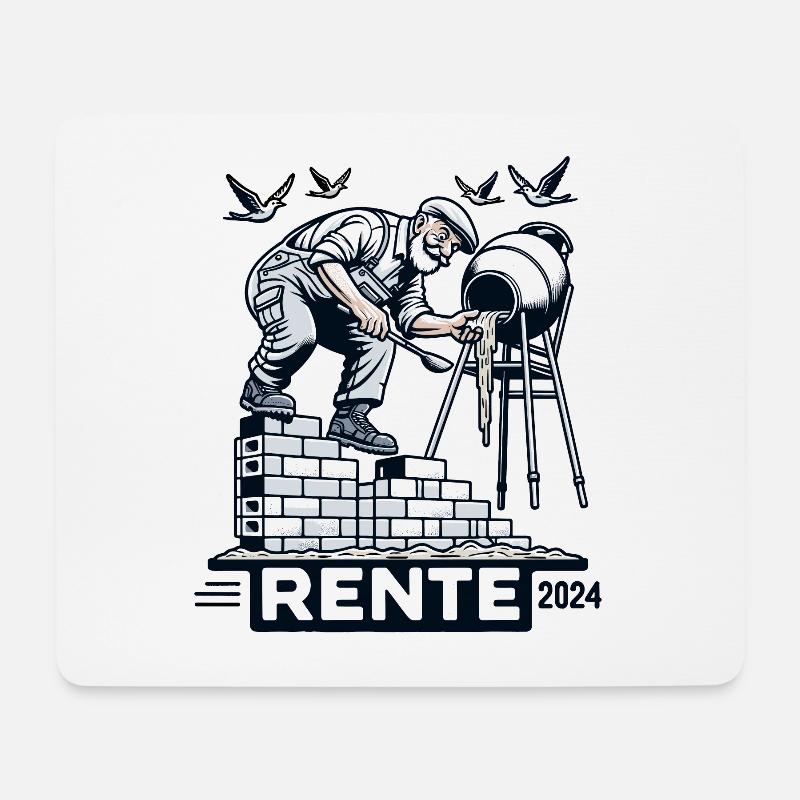 Rente Pensionist Pensionierung 2024 Mann & Frau - Mousepad (Querformat) - Weiß