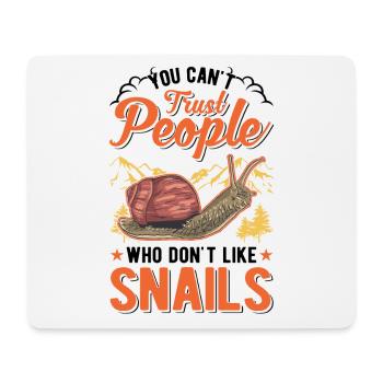 Schnecke Geschenk Weinbergschnecke - Mousepad (Querformat) - Weiß - Vorne