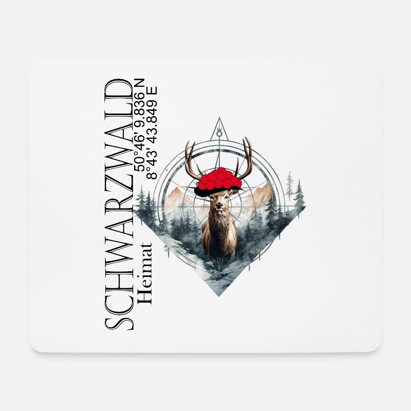 Zuhause im Schwarzwald echte Heimatliebe - Mousepad (Querformat) - Weiß