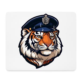 Policier tigre - Tapis de souris (format paysage) - blanc - Devant