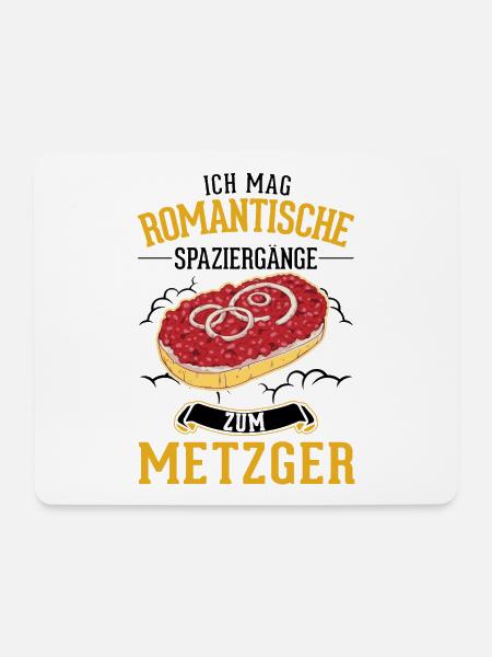 Mettbrötchen Liebhaber Mett Hackepeter - Mousepad (Querformat) - Weiß