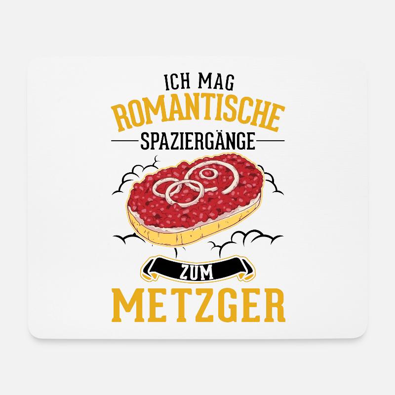 Mettbrötchen Liebhaber Mett Hackepeter - Mousepad (Querformat) - Weiß