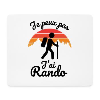 randonnée rando 3 - Tapis de souris (format paysage) - blanc - Devant
