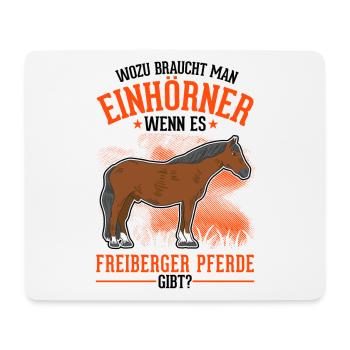 Freiberger Pferd Einhorn - Mousepad (Querformat) - Weiß - Vorne