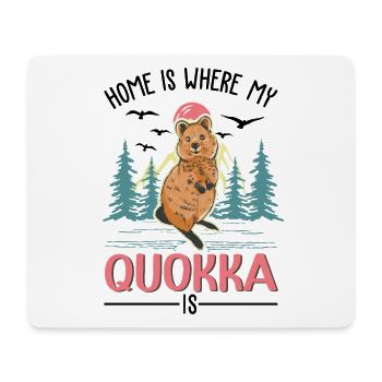 Zuhause ist wo mein Quokka ist - Mousepad (Querformat) - Weiß - Vorne