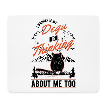 Degu Besitzer Strauchratte Walddegu - Mousepad (Querformat) - Weiß - Vorne