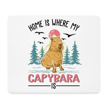 Home is where my Capybara is - Mouse Pad (horizontal) - white - Front