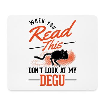 Degu Geschenk Strauchratte Walddegu - Mousepad (Querformat) - Weiß - Vorne