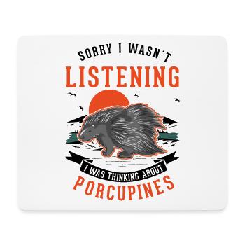 Porc-épic Cadeau Porc-épic - Tapis de souris (format paysage) - blanc - Devant