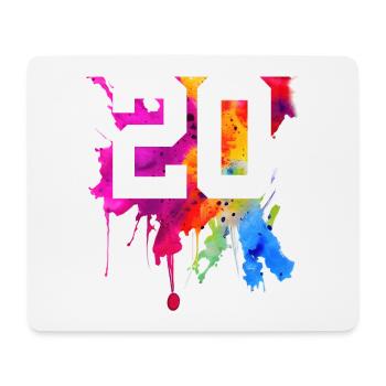 20 ANS 20 ANNIVERSAIRE - Tapis de souris (format paysage) - blanc - Devant