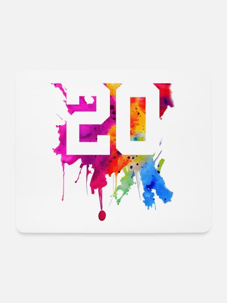 20 JAHRE 20. GEBURTSTAG - Mousepad (Querformat) - Weiß