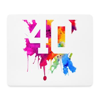 40 YEARS 40TH BIRTHDAY - Mouse Pad (horizontal) - white - Front