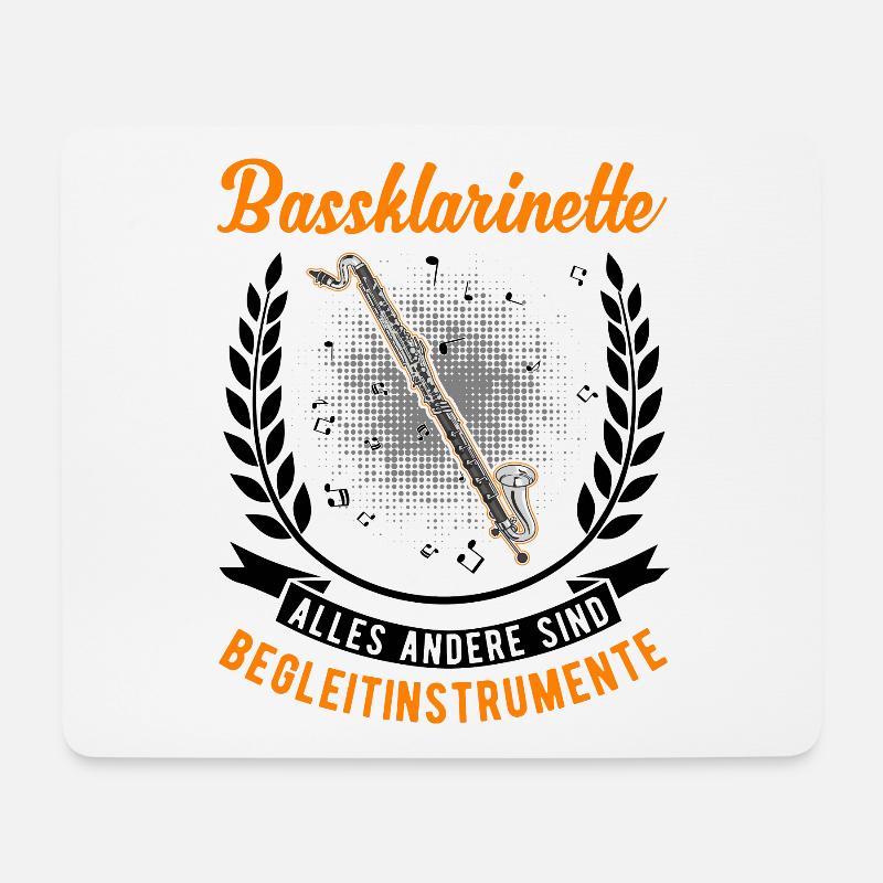 Bassklarinette Begleitinstrumente - Mousepad (Querformat) - Weiß