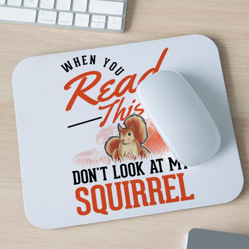 Squirrel Gift Grey Squirrel Mouse Pad (horizontal)