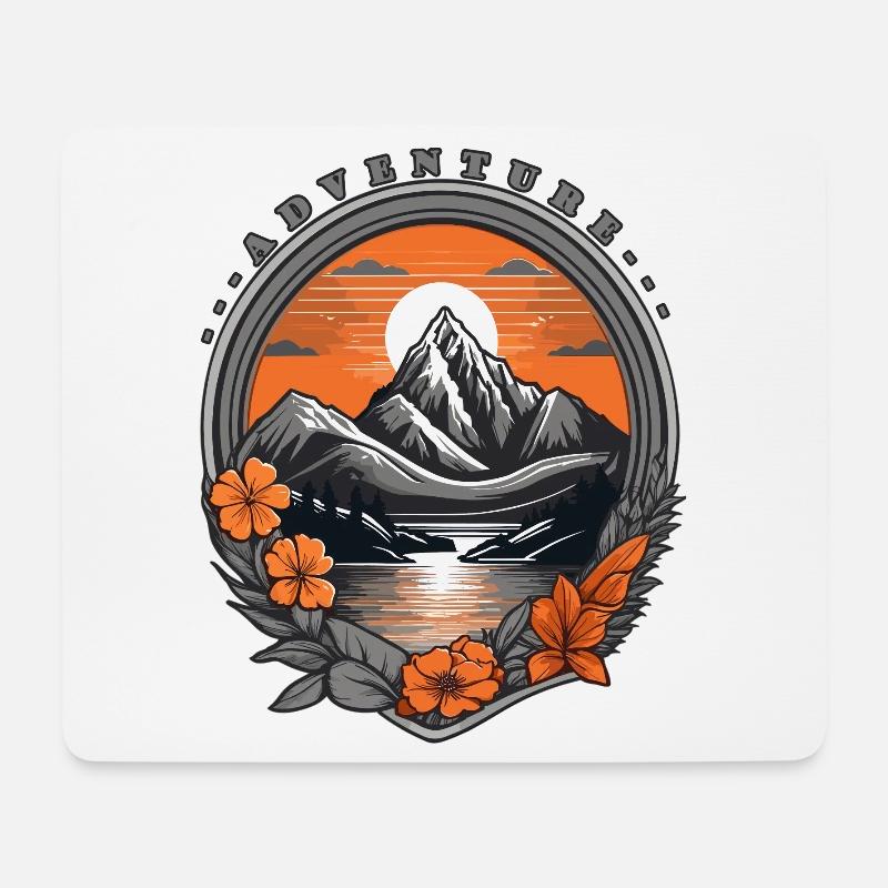Abenteuer Reise - Mousepad (Querformat) - Weiß