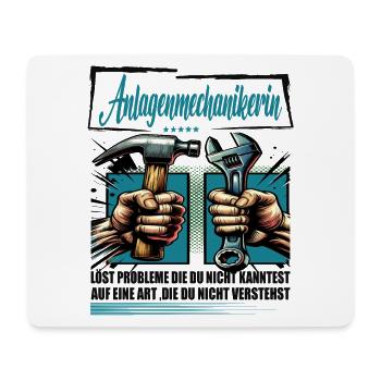 Anlagenmechanikerin Beruf mit lustigen Spruch - Mousepad (Querformat) - Weiß - Vorne