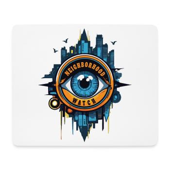 Œil de surveillance de quartier - Tapis de souris (format paysage) - blanc - Devant