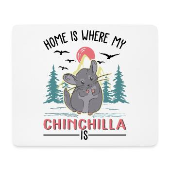 La maison est là où se trouve mon chinchilla - Tapis de souris (format paysage) - blanc - Devant