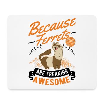 Cadeau Furet - Tapis de souris (format paysage) - blanc - Devant