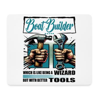 Boat builder Profession Saying Worker - Mouse Pad (horizontal) - white - Front