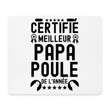 Meilleur papa poule de l année - Tapis de souris (format paysage) - blanc - Devant